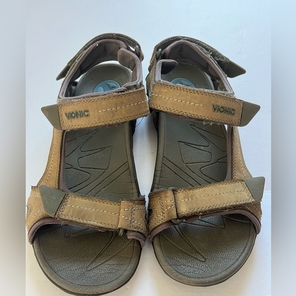Vionic 44 Boyes Hiking Sandals Size 9 Brown - Picture 1 of 9